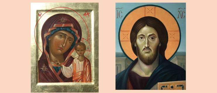 четыре иконы исполнения авторов выставки
